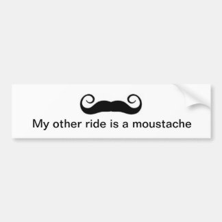 Autocollant De Voiture Mon autre tour est une moustache