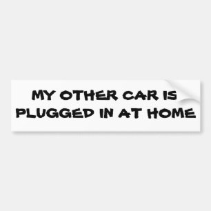 Autocollant De Voiture Mon autre voiture est branchée à la maison