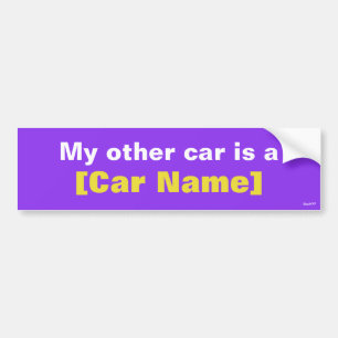 Autocollant De Voiture Mon autre voiture est… (Pourpre)