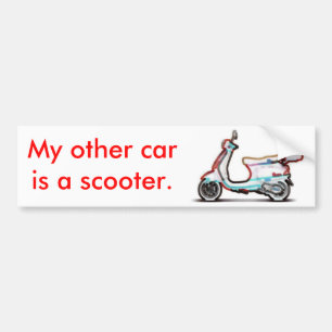 Autocollant De Voiture Mon autre voiture est un scooter