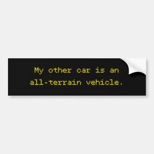 Autocollant De Voiture Mon Autre Voiture Est Un Véhicule Tout Terrain