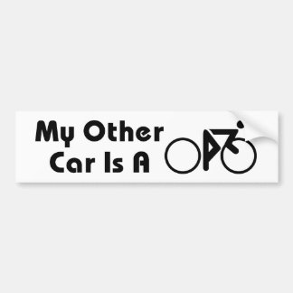 Autocollant De Voiture Mon autre voiture est une bicyclette