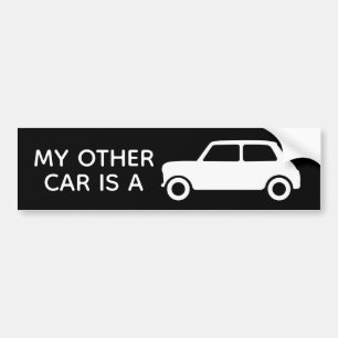 Autocollant De Voiture Mon autre voiture est une mini voiture noire