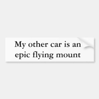 Autocollant De Voiture Mon autre voiture est une monture volante épique
