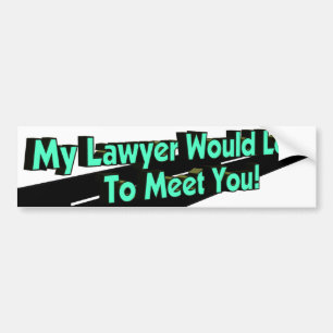 Autocollant De Voiture Mon Avocat Aimerait Le Sticker Bumper
