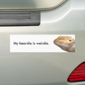 Autocollant De Voiture Mon beardie est weirdie. (En voiture)