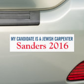 Autocollant De Voiture Mon candidat est un charpentier juif (En voiture)