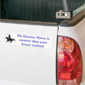 Autocollant De Voiture Mon cheval quart est plus futé que… (Sur camion)