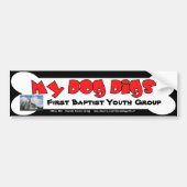 Autocollant De Voiture Mon chien creuse l'adhésif pour pare-chocs de (Devant)