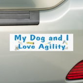Autocollant De Voiture Mon chien et moi aiment l'agilité (En voiture)