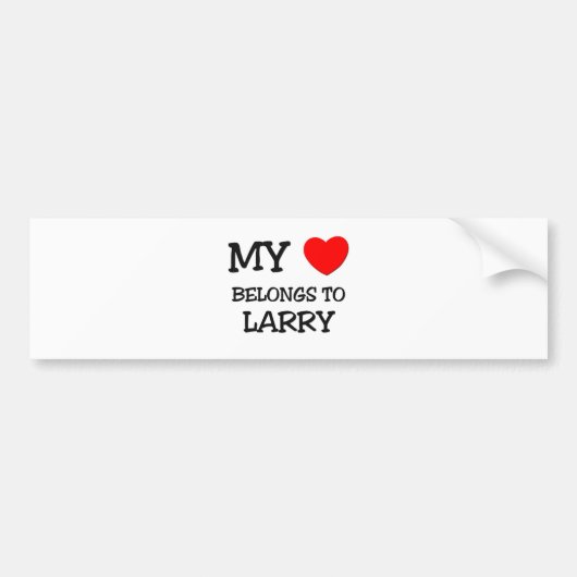 Autocollant De Voiture Mon coeur appartient à Larry (Devant)