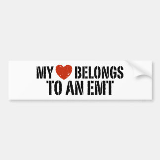 Autocollant De Voiture Mon Coeur Appartient À Un EMT