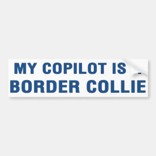 Autocollant De Voiture Mon copilote est un collier frontalier