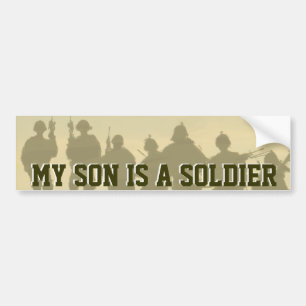 AUTOCOLLANT DE VOITURE MON FILS EST UN ADHÉSIF POUR PARE-CHOCS D'ARMÉE 