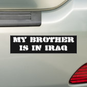 Autocollant De Voiture Mon frère est en Irak (En voiture)