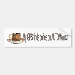 Autocollant De Voiture Mon GPS trouve du café en AUTOMATIQUE