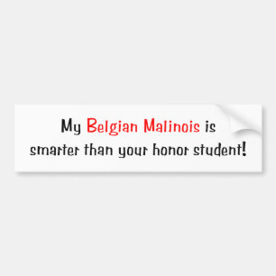 Autocollant De Voiture Mon Malionis belge est plus futé… Adhésif pour