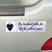 Autocollant De Voiture Mon mari risque sa vie (En voiture)