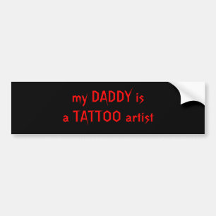 Autocollant De Voiture mon PAPA est un artiste de TATOUAGE