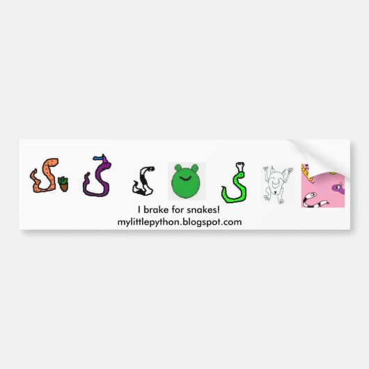 Autocollant De Voiture Mon petit adhésif pour pare-chocs de python (Devant)