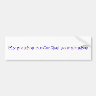Autocollant De Voiture Mon petit-fils est plus mignon que votre