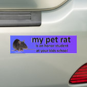 Autocollant De Voiture mon rat d'animal familier (En voiture)