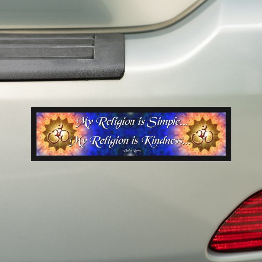 Autocollant De Voiture Mon Religiom est adhésif pour pare-chocs simple (En voiture)