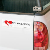 AUTOCOLLANT DE VOITURE ♥ MON WOLFDOG (Sur camion)
