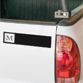 Autocollant De Voiture Monogramme fait sur commande imprimé. Gris noir et (Sur camion)