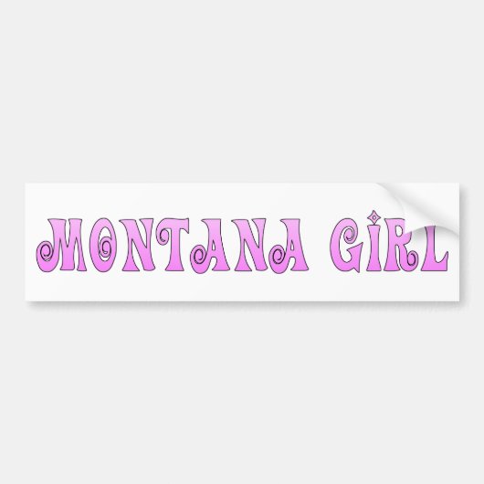 Autocollant De Voiture Montana Girl Rose (Devant)