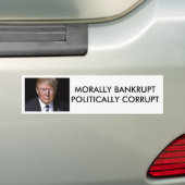 Autocollant De Voiture Moralement de Bankrupt Anti-Atout corrompu (En voiture)