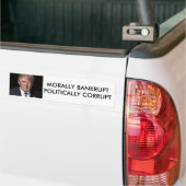 Autocollant De Voiture Moralement de Bankrupt Anti-Atout corrompu (Sur camion)