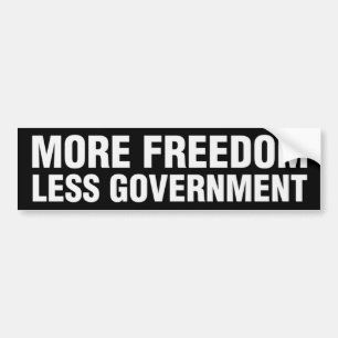 Autocollant De Voiture More Freedom Less Government Bumper Sticker