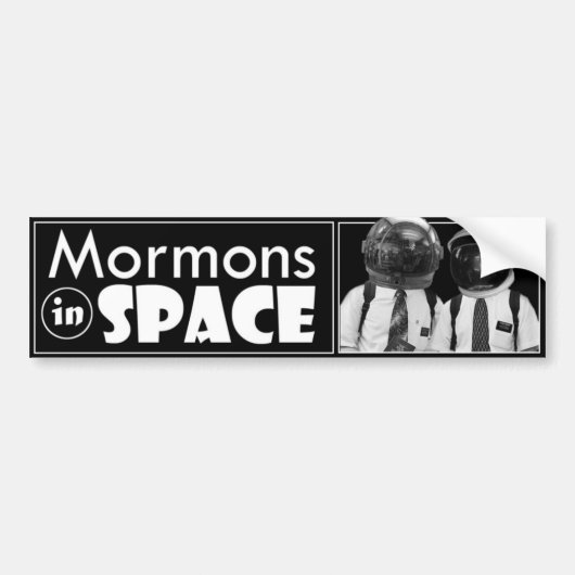 Autocollant De Voiture Mormons dans l'espace (Devant)