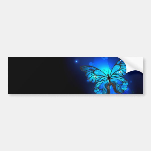 Autocollant De Voiture Morpho Butterfly in the Dark Background (Devant)