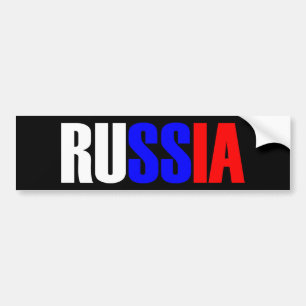 Autocollant De Voiture Mot RUSSIE dans drapeau tricolore du pays