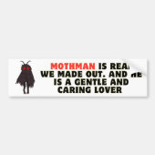Autocollant De Voiture Mothman Is Real We Made Out Funny (Devant)