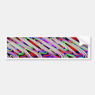 Autocollant De Voiture Motif Abstrait multicouleur Wave
