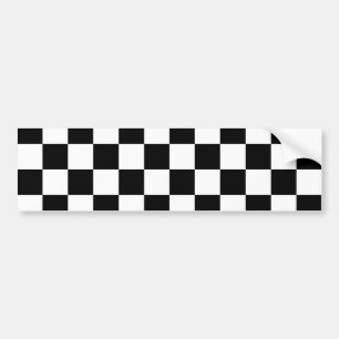 Autocollant De Voiture Motif damier noir