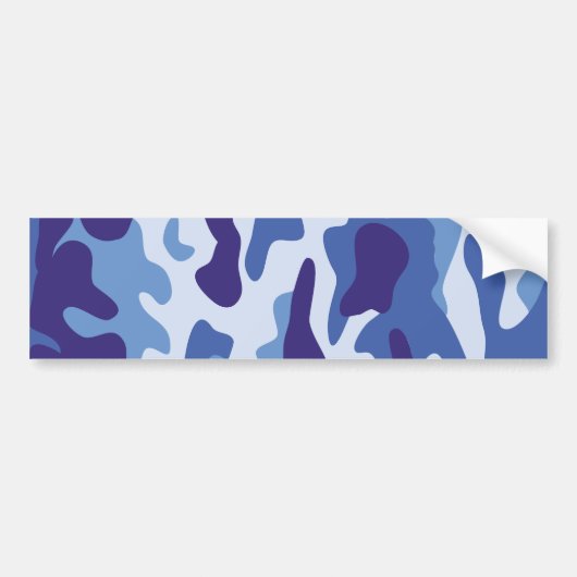 Autocollant De Voiture Motif de camouflage bleu (Devant)