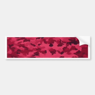 Autocollant De Voiture Motif de camouflage rouge rosé
