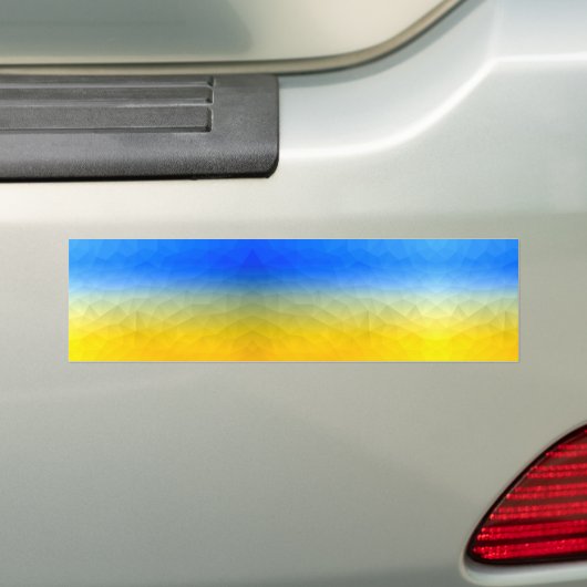 Autocollant De Voiture Motif de maillage géométrique bleu jaune Ukraine (En voiture)