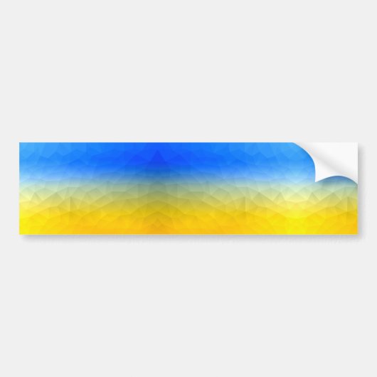 Autocollant De Voiture Motif de maillage géométrique bleu jaune Ukraine (Devant)