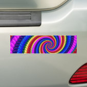 Autocollant De Voiture Motif de remous d'art de fractale d'arc-en-ciel (En voiture)