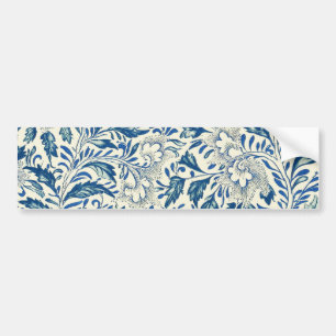 Autocollant De Voiture Motif Floral bleu Antique Design asiatique