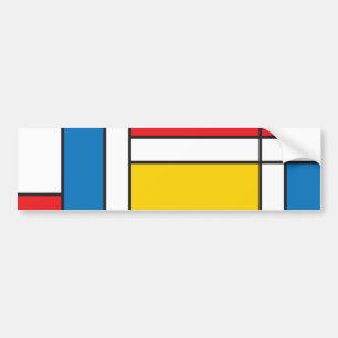 Autocollant De Voiture Motif graphique inspiré par Mondrian moderne