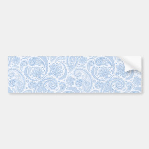 Autocollant De Voiture Motif paisley bleu blanc
