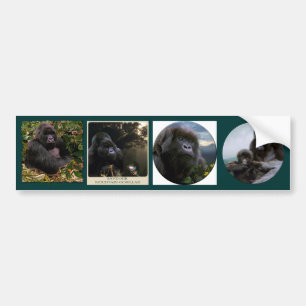 Autocollant De Voiture MOUNTAIN GORILLAS Wildlife Multi-sticker Set #VII