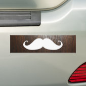 Autocollant De Voiture Moustache blanche drôle sur l'arrière - plan en (En voiture)