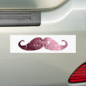 Autocollant De Voiture Moustache rose drôle de Bling (En voiture)